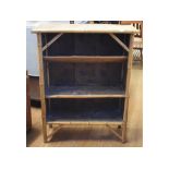 A Victorian bamboo and rattan open bookcase,