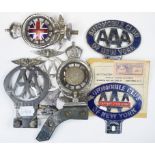 EXTRA LOT: A Royal Automobile Club full members badge, Elkington & Co, D5468, another, with bracket,