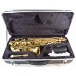 A J Michael saxophone, in a hard case,