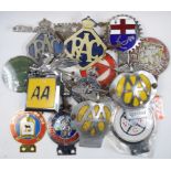 A Mobil Pegasus car mascot, chrome plated, a Civil Service Motoring Association badge bar badge,