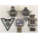 Five badge bar badges, comprising Silver City (GB), GEM (51),