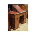 A George III mahogany architect's pedestal desk,