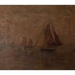 English school, a seascape, oil on canvas, 29 x 34 cm,