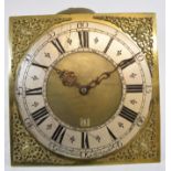 A longcase clock dial and movement,
