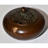 A bronze koro and cover,