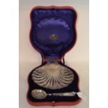 A Victorian silver dish, of shell form, having pierced and embossed decoration, Sheffield 1903,