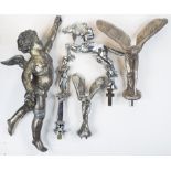 A Desmo accessory car mascot, in the form of a jockey up, chrome plated,