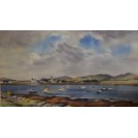 John H Nicholson, Derby Haven Bay (?), watercolour, indistinctly inscribed verso, signed, 27.5 x 47.