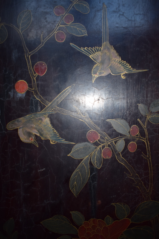 A Chinese hardwood four fold screen, eac - Image 11 of 26