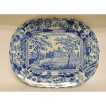 A Victorian pottery meat plate,