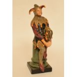 A Royal Doulton figure, The Jester, HN2016, two Brambly Hedge figures, other ceramics, glass,