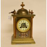 An Edwardian mantel clock, the 7.5 cm di