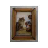 A miniature picture of kittens, 8 cm wid