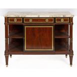 A French breakfront mahogany side cabine