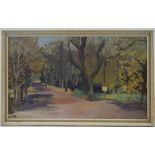 Jean M Barham, Autumn Greenwich, oil on