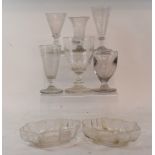 A pair of 19th century jelly glasses, an