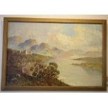 F E Jamieson, a view over Loch Katrine,