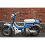 A 1981 Suzuki FZ50 project, registration number GJR 966W, frame number FZ50188211, blue.