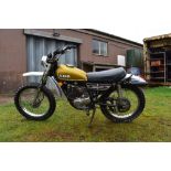 A 1974 Yamaha DT100, unregistered, frame number 437010220, silver.