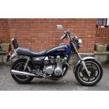 A 1979 Yamaha 1100 Special, registration number BOK 347T, black.