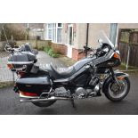 A 1992 Yamaha XVZ1300 Venture Royal and Squire trailer, registration number H72 GKP, black.