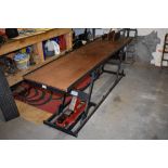 A Clarke Strong Arm 2 tonne hydraulic motorcycle ramp/lift