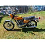 A 1971 Yamaha XS650, registration number FMW 548J, frame number S650-106420,