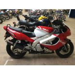 EXTRA LOT: A 1998 Yamaha YZF1000R, registration number R435 BKP, white.