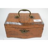 A 19th century box, with a serpentine fr