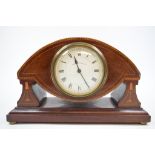 An Edwardian mantel clock, in an inlaid