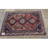 A Shiraz rug, 145 x 101 cm