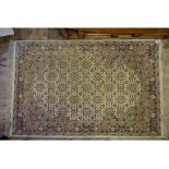 An Eastern rug, on a cream field, 135 x