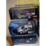 A Sun Star 1:18 scale die-cast model Ford Focus WRC 2008, and seven other model rally cars,