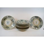 A set of ten Chinese blue and white pottery bowls, 28.