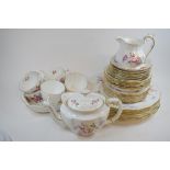 A Royal Crown Derby Derby Posies pattern part dinner and tea service, for six place settings,