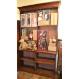 A late 19th century mahogany open bookcase,