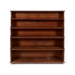 A 19th century mahogany waterfall front bookcase,