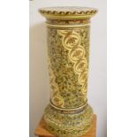 A Minton jardiniere stand, having transfer printed foliate decoration,