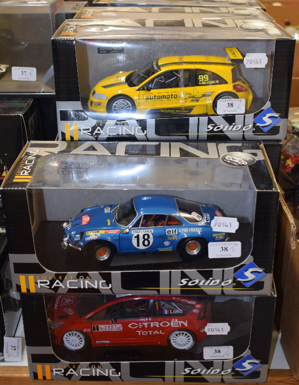 A Solido Racing Collection 1:18 scale die-cast model Alpine A110 1800 Rallye,