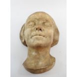A plaster dream mask, of a young lady,