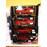 A Burago 1:18 scale die-cast model Ferrari 166 MM Barchetta and eleven other model Ferraris,