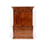 A late 19th century Channel Islands mahogany linen press,