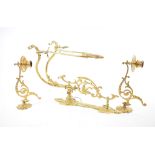 A brass wall light sconce, 35 cm high,