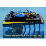 A Hot Wheels 1:18 scale limited edition die-cast model Renault R25 Fernando Alonso F1 car,