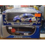 An Anson 1:18 scale Renault Sport Spider, and seven other Anson Renault cars,