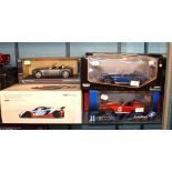 A TSM 1:18 scale die-cast model 2012 McLaren MP4-12C GT3, and six others, various makes and models,