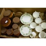 A Wedgwood Santa Clara part tea service and assorted Hornsea pottery storage jars (box)