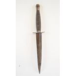 A Fairbairn & Sykes style fighting knife, the guard signed William & Rodgers Sheffield England,