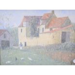 Julian Halsby, Farmhouse near Sarlat, oil on canvas, signed,