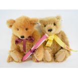 A Steiff limited edition teddy bear, Oliver, for Hamleys, 75/2000, 650277, 36 cm high, and another,